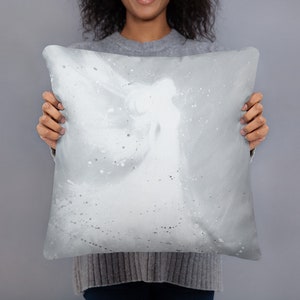 Modern Design Art Pillow for Couch and Sofa. Gray and White Pillow Cases and Covers in 18x18 22x22. Room Decoration Ideas. Spiritual Gifts