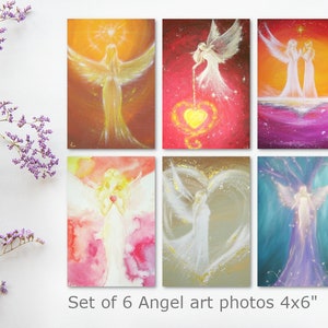 Engel Kunstfotos im Set je 10x15cm - Schutzengel Bilder - Engelkarten - Schutzengelkarten - Schutzengel für Lichtarbeiter- Reiki, Tarot.