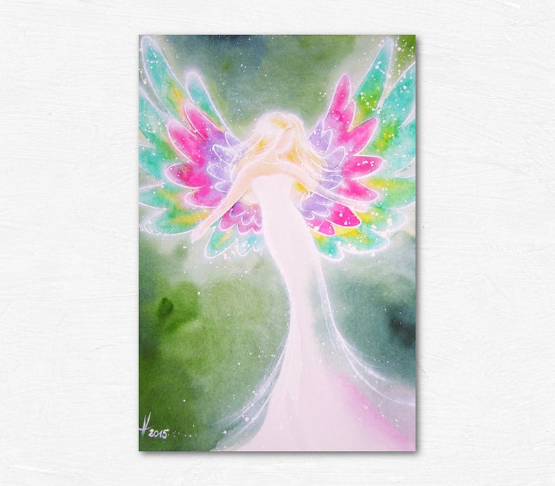 Limited angel art photo The light in yourself perfect as birthday gift homecoming gift and for putting in picture frame.Guardian angel art image 2