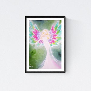 Limited angel art photo The light in yourself perfect as birthday gift homecoming gift and for putting in picture frame.Guardian angel art image 1