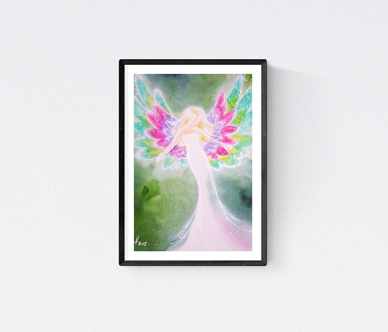 Limited angel art photo The light in yourself perfect as birthday gift homecoming gift and for putting in picture frame.Guardian angel art image 1