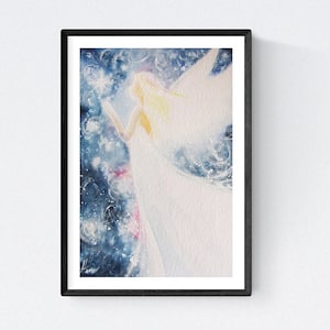 Abstract angel art photo &quot;Cosmic light&quot;, perfect as birthday gift, homecoming gift and for putting in picture frame. Guardian angel