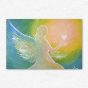 Peinture murale spirituelle, photo d'art : "Ange" Images abstraites modernes. Décoration murale pour salle de thérapie, chambre à coucher. Cadeaux pour elle