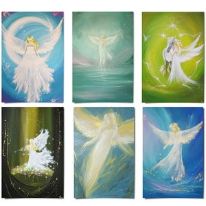 Engel Kunstfotos im Set je 10x15cm - Schutzengel Bilder - Engelkarten - Schutzengelkarten - Schutzengel für Lichtarbeiter- Reiki, Tarot.