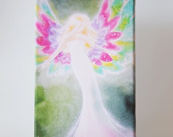 Angel Paintings, Spiritual Wall Decor: "The light in yourself" Picture for Home and Office. Meaningful Mom  Grandma gifts with Guidance