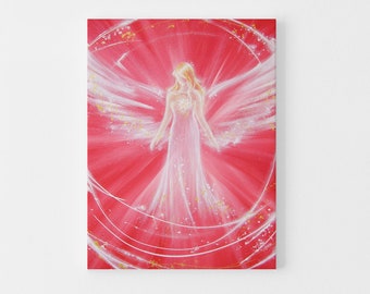 Recovery Gift Ideas,Print on Canvas "Power of the Angel" Spiritual Wall Pictures Paintings.Gifts Birthday, Living Room Meditation Decoration