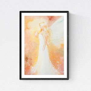 Limited angel art photo &quot;Contemplation&quot;, perfect as birthday gift, homecoming gift and for putting in picture frame. Guardian angel art