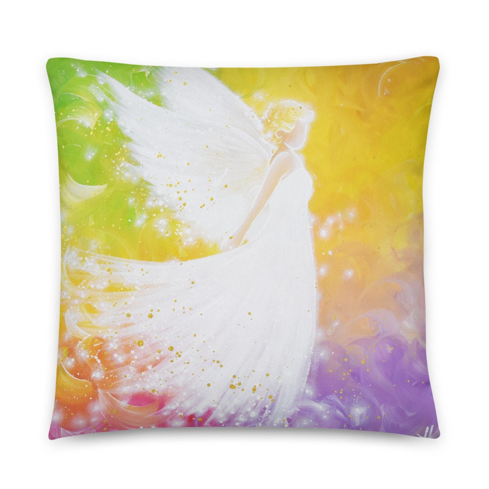 Colorful Pillow, Decorative Angel Lovers Accessoire, Throw Pillow