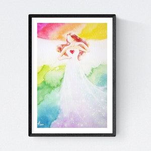 Abstract angel art photo &quot;Heart wish&quot;, perfect as birthday gift, homecoming gift and for putting in picture frame. Guardian angel
