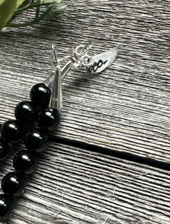 Tommy & Rosita Singer T R Sterling Silver Black Onyx Bead