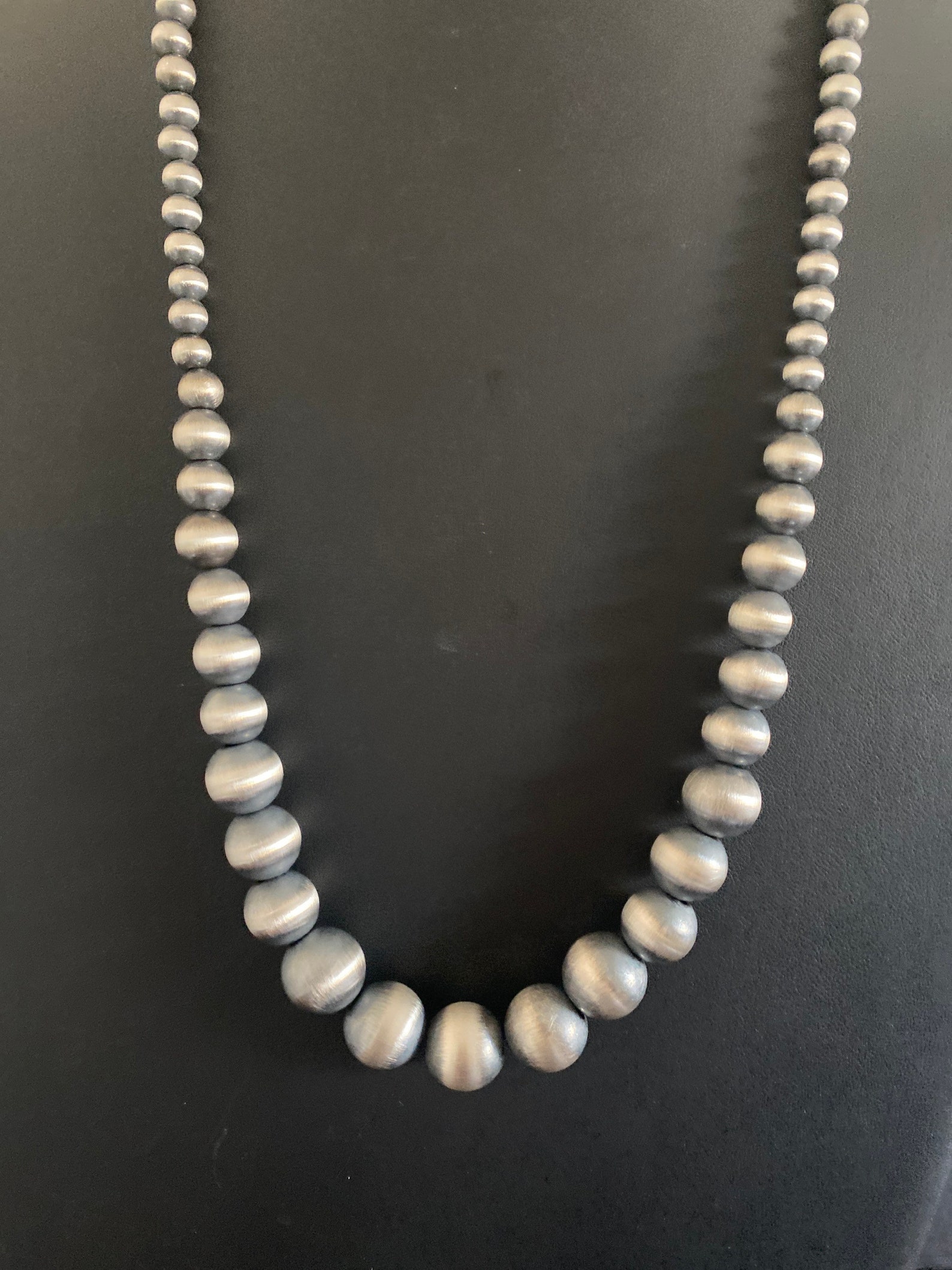 Sterling Silver Graduated Navajo Pearls Necklace 20 Inch - Etsy