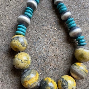 Shapes Big Bumble Bee Jasper w/ Turquoise Rings main image 0