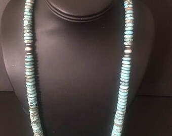 Native American Sterling Silver Turquoise Necklace