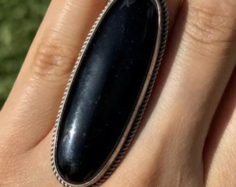 Comet Outer Space Native American Navajo Sterling Silver Opal Ring Comet Outer Space Native American Navajo Sterling Silver Opal Ring