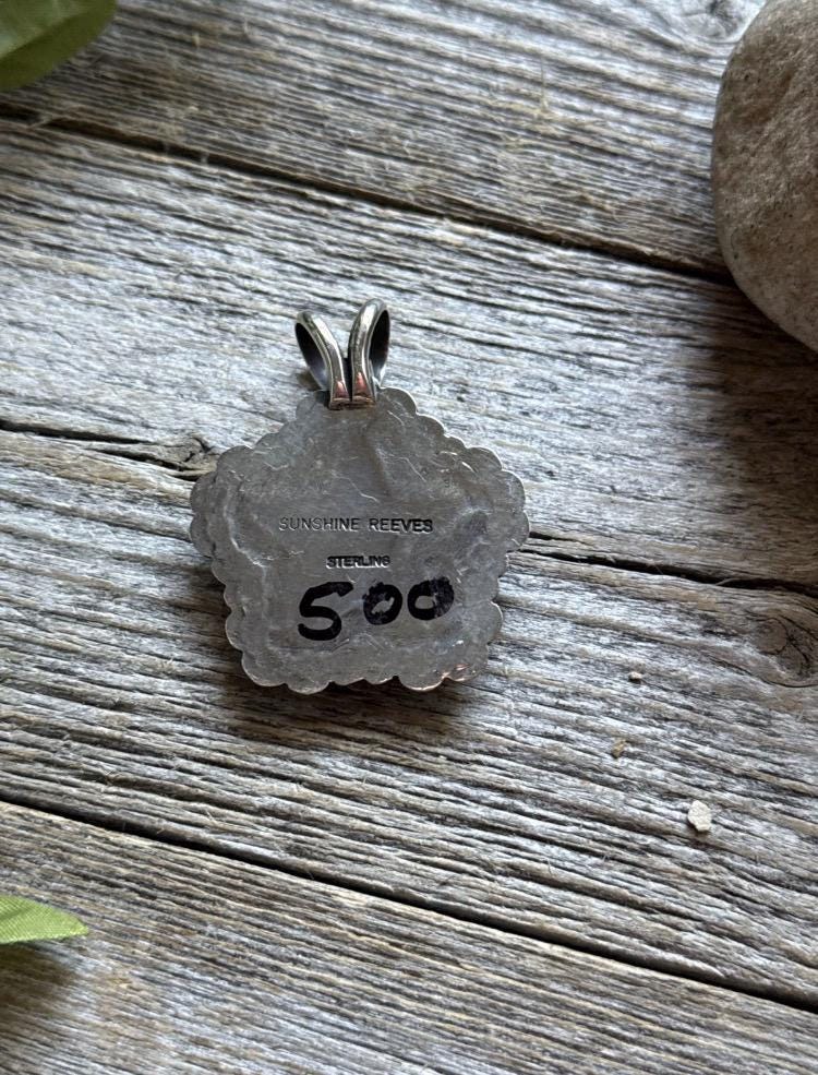 ネックレス・ペンダント Vintage Sunshine Reeves Pendant Navajo Sunshine Reeves Sterling Silver Naja Pendant, Native