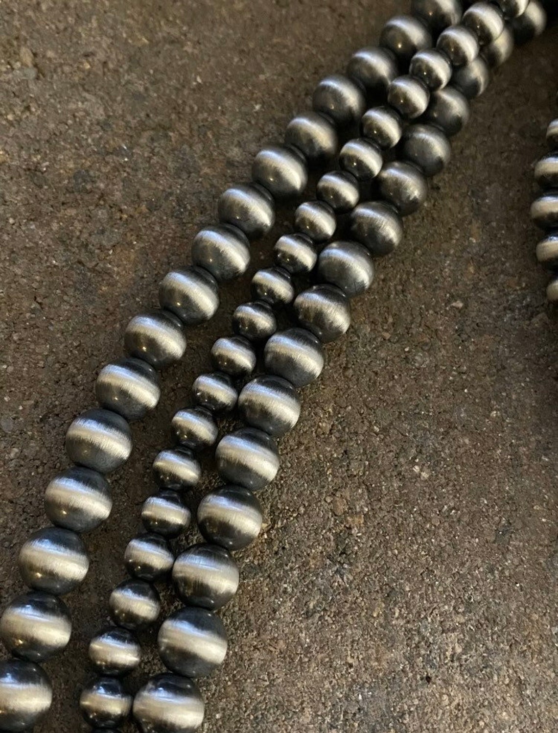 Sterling Silver Navajo Pearls Multi Strand Bead Necklace. 20 Etsy