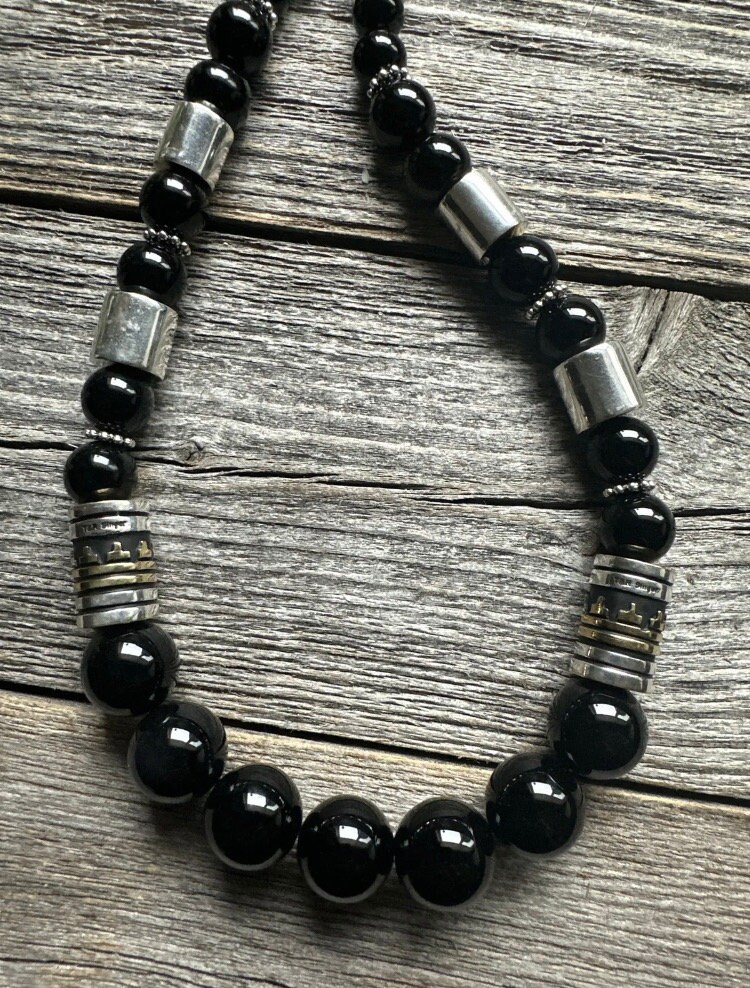 Tommy & Rosita Singer T R Sterling Silver Black Onyx Bead