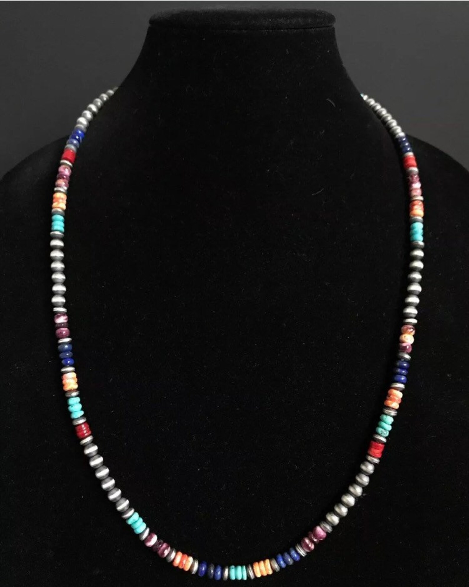 Multi Stone Navajo Pearls Necklace. 20 inch Etsy