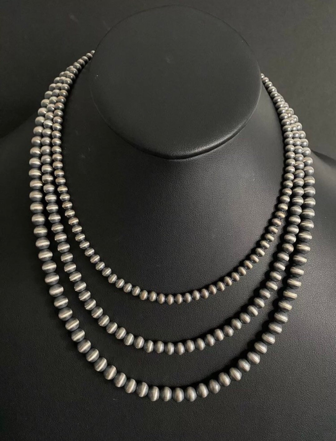Lot of 100 (5mm) Sterling Silver Navajo Pearl Seamless Beads