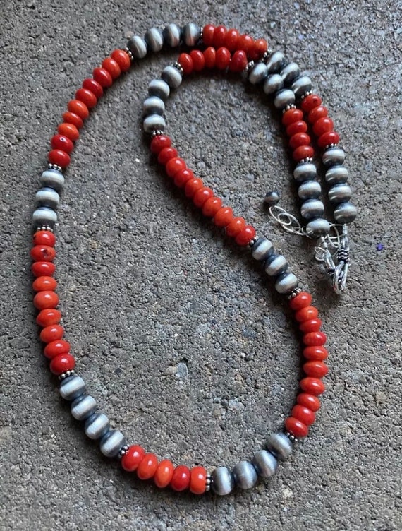 Navajo Ghost Bead and Natural Stone Necklaces - Native American Necklaces