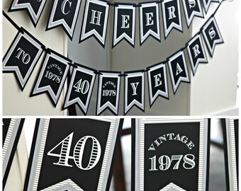 40th Birthday Party Centerpiece Sticks 40th Birthday Etsy