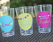FIRST FIESTA, 1st Fiesta, Taco TWOsday, Mexican Fiesta, Fiesta Decorations, Girl Birthday, 1st Birthday Decorations, Fiesta Plastic Cups