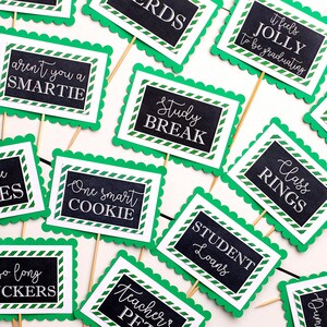 A Sweet Ending To A New Beginning Graduation Sign, For Grad Candy Bar or Dessert Table, Various Size Options, You Choose Colors! image 4