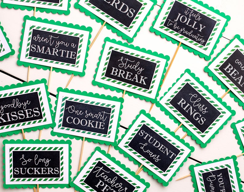 A Sweet Ending To A New Beginning Graduation Sign, For Grad Candy Bar or Dessert Table, Various Size Options, You Choose Colors! image 4
