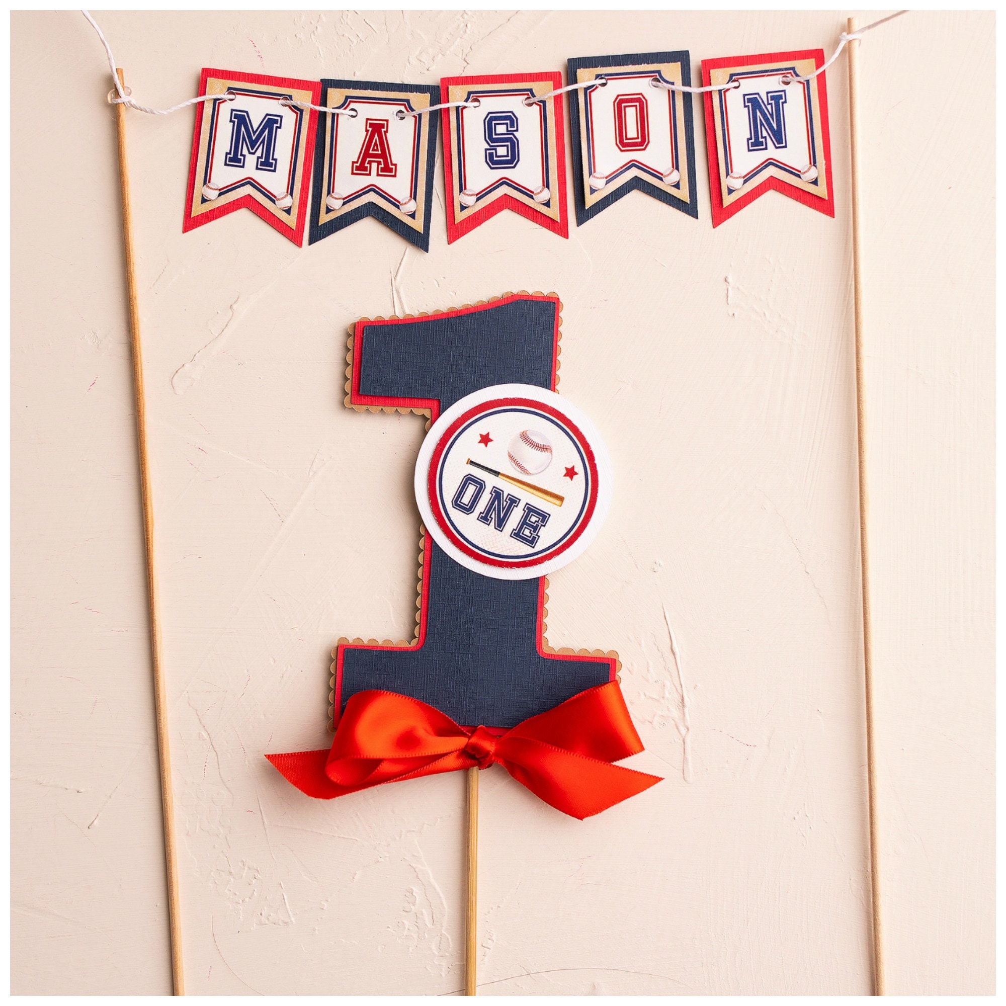 First Birthday Photo Banners - Monthly Milestone Garland From Newborn To 12 Months, Baseball Themed - View #8