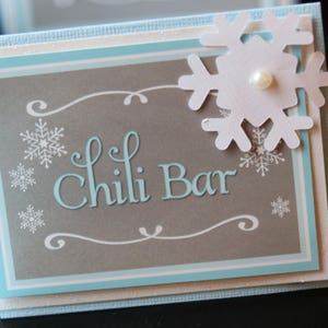 BOY WINTER ONEDERLAND Food Tents, Food Labels, Hot Chocolate Bar Labels, Boy 1st Birthday, Winter Party Decorations, Blue and Gray image 2