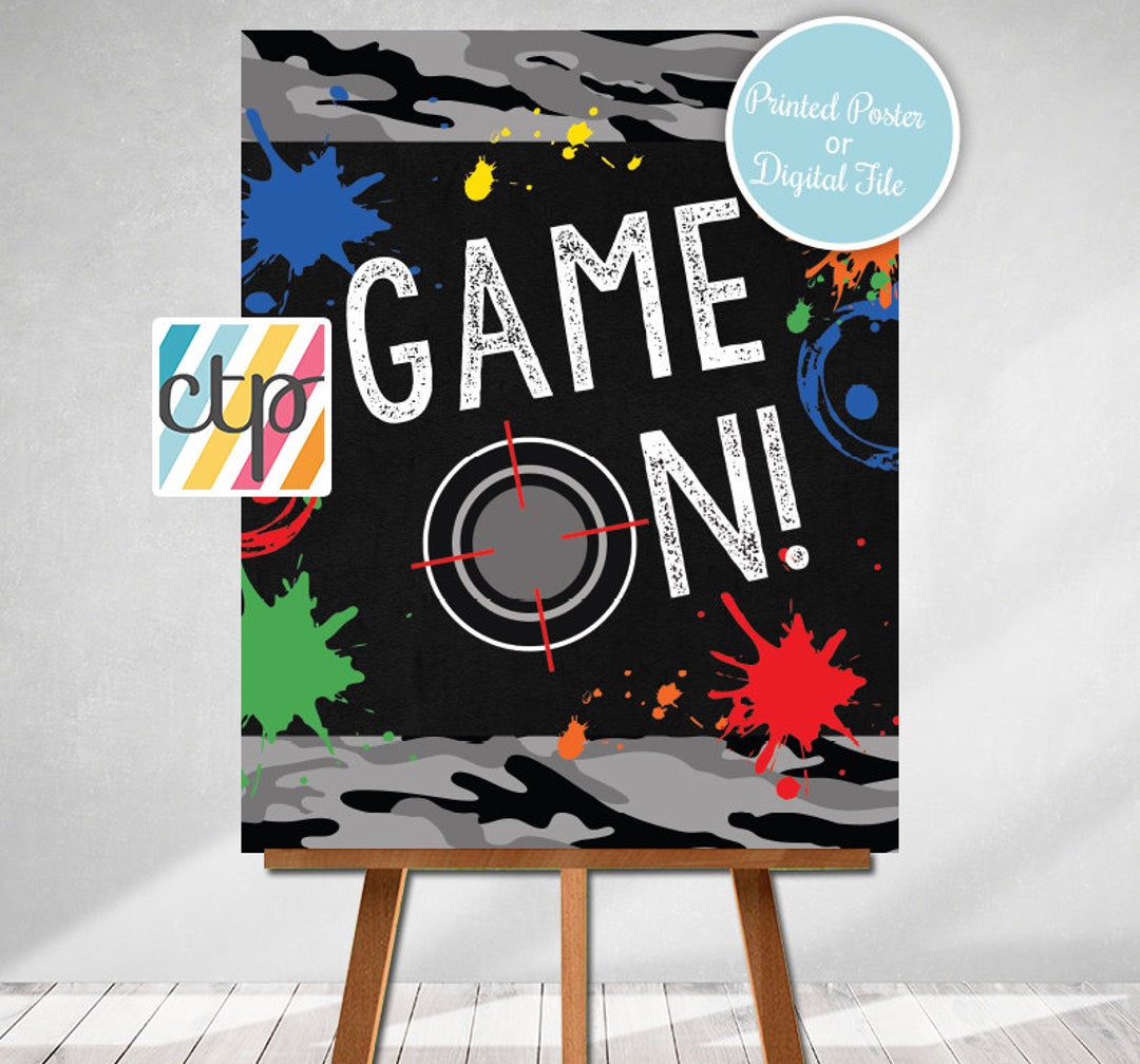 PAINTBALL PARTY DECORATIONS, Paintball Birthday Decor, Paintball Game