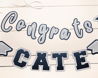 Personalized Graduation Banner, Congrats Grad Banner, Graduation Party Decorations, Class of 2024, Daughter Graduation,