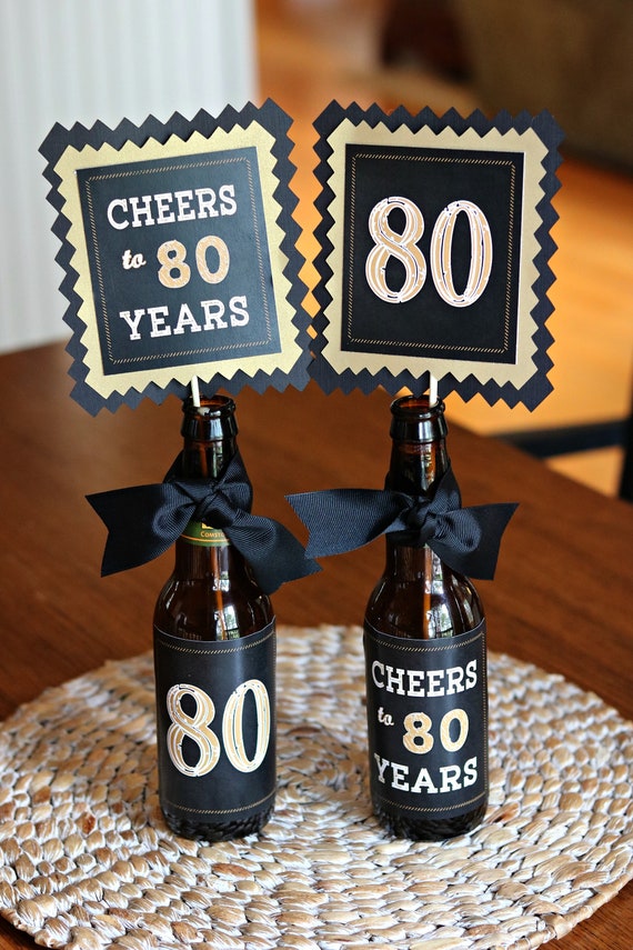 80TH BIRTHDAY DECORATIONS 80th Party Centerpiece Table - Etsy