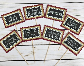 Graduation Candy Bar Labels, Grad Sweets Table Decor, Choose from 16 Candy Labels, You Choose Colors!