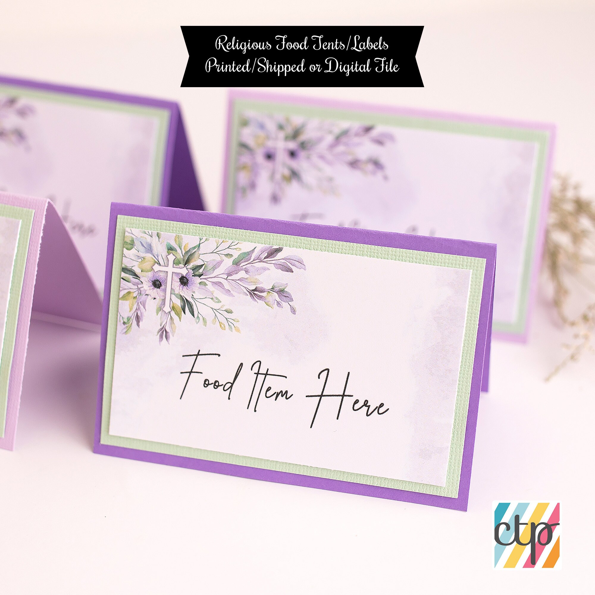 Food Labels Menu Cards Baptism Decorations Baptism Girl Etsy