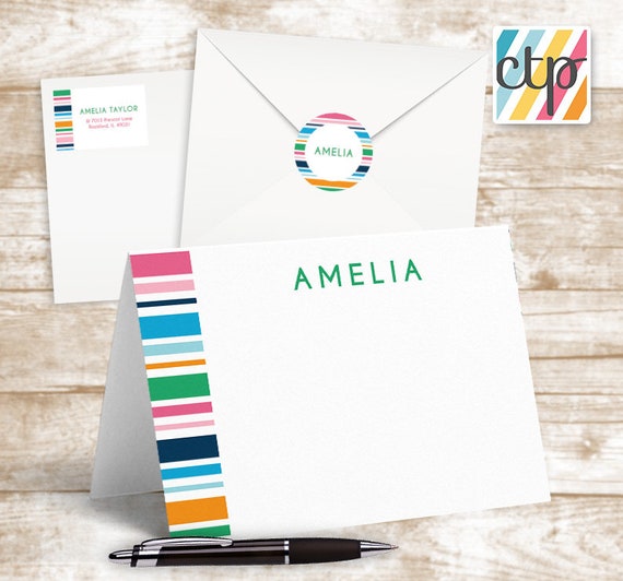 Notecard Set, Memo Pads, Return Address Labels, Thank You Gifts, Coworker Gift, Il_570xn