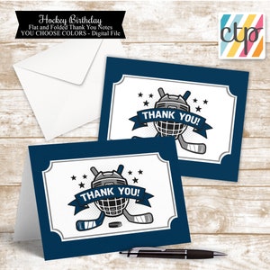 Digitaler Download, PDF, Dankeskarten, Eishockey Party, Hockey Geburtstag, Sohn,