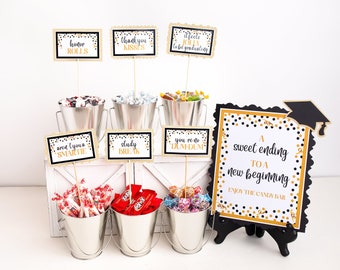 Candy Bar Sign, Graduation Sign, Graduation Party Decorations, Class of 2024, Daughter Graduation,