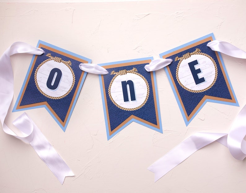 Nautical High Chair Banner Nautical Decorations Boy Nautical Etsy