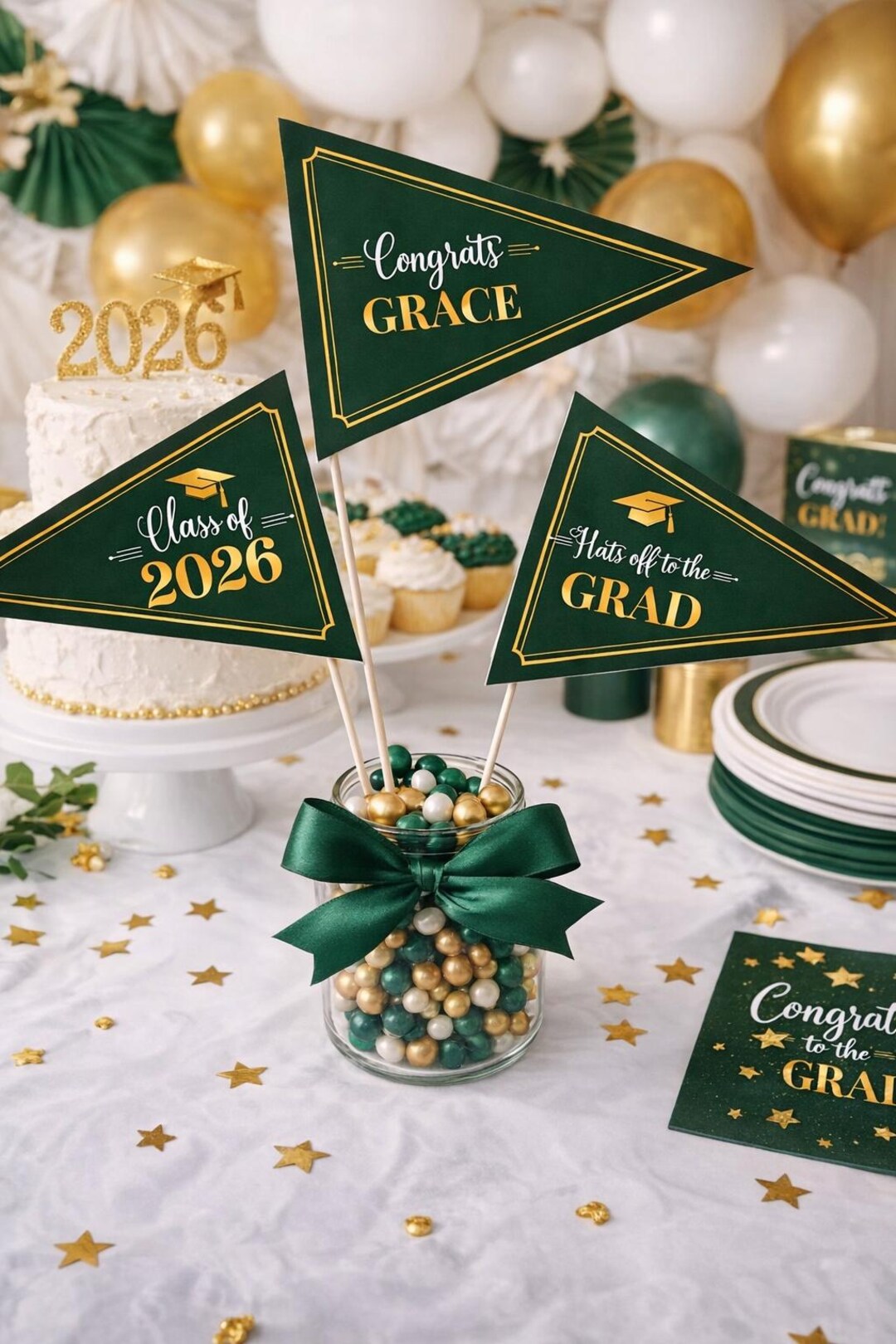 Graduation Procession Stick Centerpiece Sticks for Graduation Celebration. Set of 3 - YOU CHOOSE ...