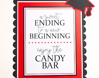 Candy Bar Sign, Graduation Sign, Graduation Party Decorations, Class of 2024, Daughter Graduation,