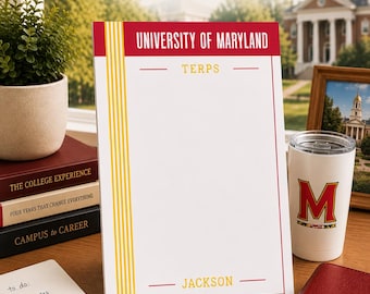 Personalized College Notepad | Any School Colors | Student Desk Pad | Graduation Gift
