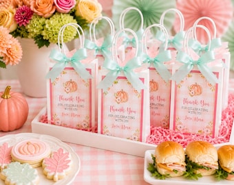 Little Pumpkin Party Favor Bags, Personalized Birthday Treat Bags