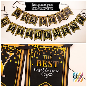 Printable, Digital Download, Retirement Party Decorations, Retirement Banner, Happy Retirement,