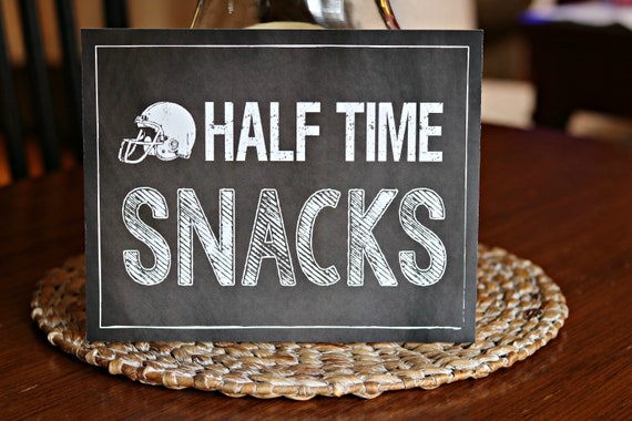 HALF TIME SNACKS, Football Birthday Party Decorations, Printed Sign, All Star Sports, Boy Birthday, Sports Birthday, Sports Party Decor Il_570xn