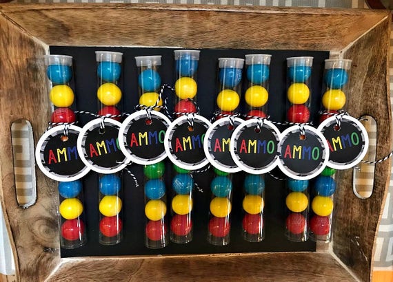 PAINTBALL PARTY FAVOR Tags, Paintball birthday decorations, Ammo Favor, Boy Birthday, Tween Birthday, Teen Boy Il_570xn