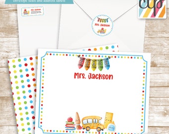 Preschool Teacher Gift, Personalized Stationery, Teacher Notepad, Teacher Appreciation Gift,