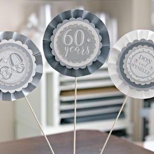 DIAMOND JUBILEE Printed Poster "Were Married in Year", Marriage Board, Back in 1966, What Happened in 1966, 60th Anniversary , Silver image 10