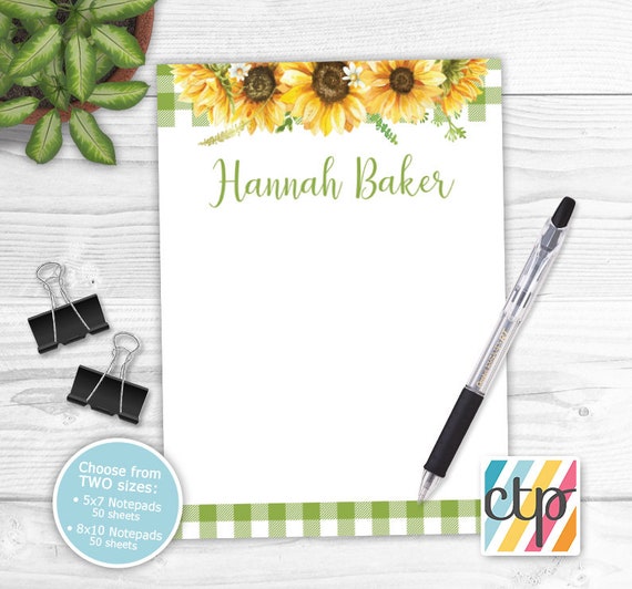 Memo Pads, Custom Notepad, Stationery, Thank You Gifts, Teacher Gifts, Il_570xn