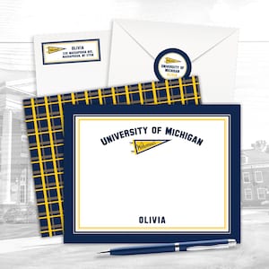 Custom Notecards, Personalized Notecards, College Stationery, Notecards, Christmas Gifts, Stocking Stuffer, Gift for Son